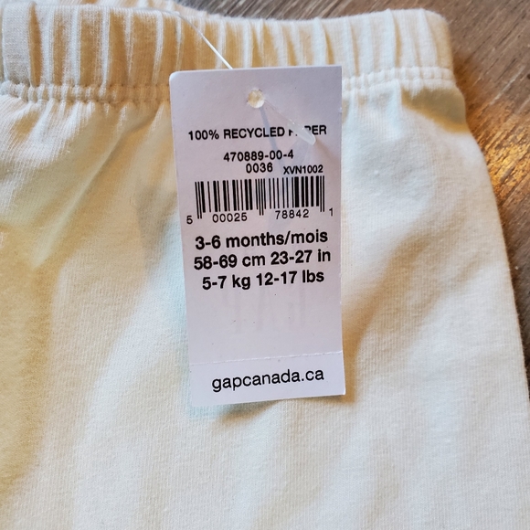 NWT 4/$20 Baby Gap Disney Minnie Mouse Leggings/Tights, Cream, Size 3-6 Months - Picture 3 of 3